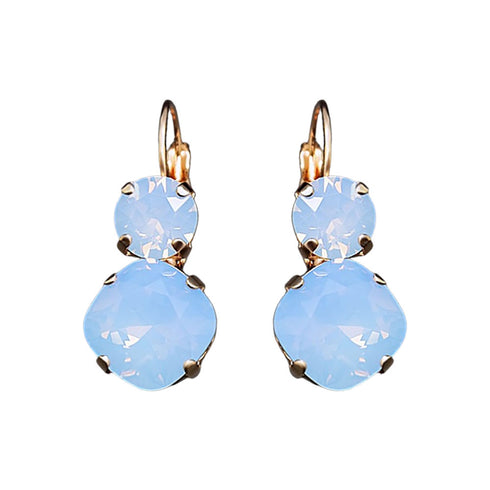 Auskarai "Apakintas Spindesys VI (Oro Mėlynas Opalas)" su Swarovski™ kristalais